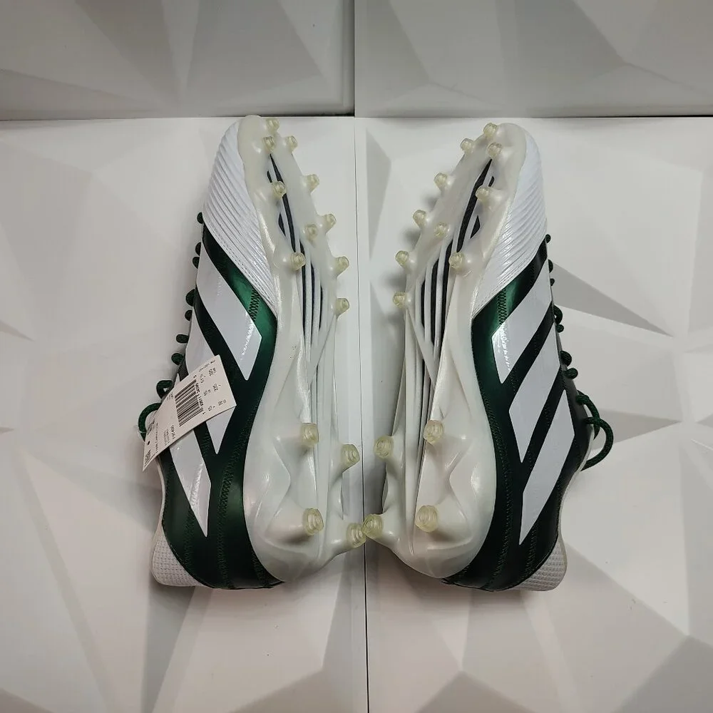 Adidas Mens Football Cleats 16 White Green Shoe Lacrosse Freak Carbon Low - Picture 12 of 16